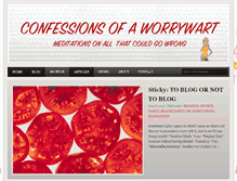 Tablet Screenshot of confessionsofaworrywart.com